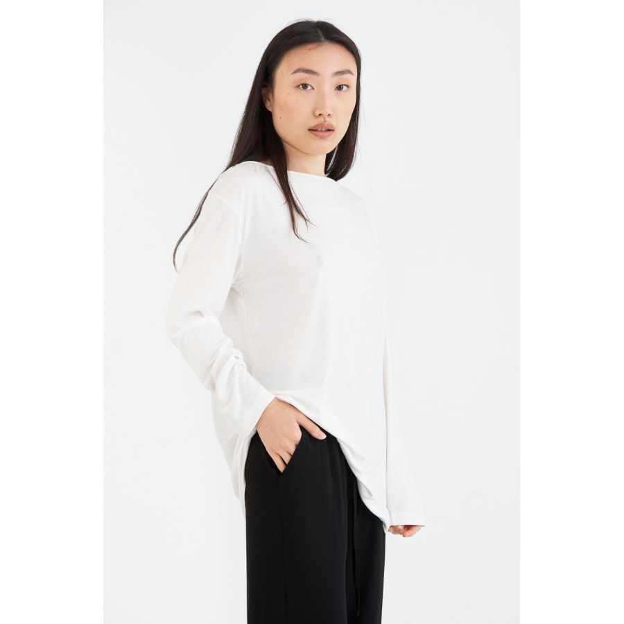 Домашняя одежда футболка long sleeve Penelope - Baily ecru молочный XL