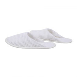 Тапочки Lotus Home - Waffle white белые, , 3