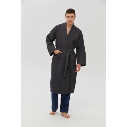 Халат Lotus Home - Waffle antrasit S, , 6