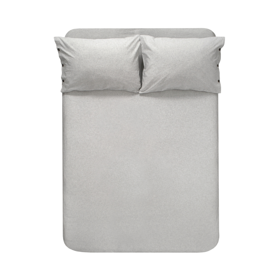 Простынь с наволочками Lotus Home Washed Cotton - Light antracite 270*270