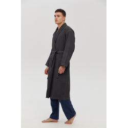 Халат Lotus Home - Waffle antrasit 4XL, , 7