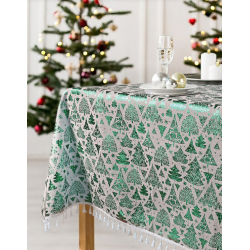 Скатерть Lotus Home - New Year зеленая 140*140, , 7