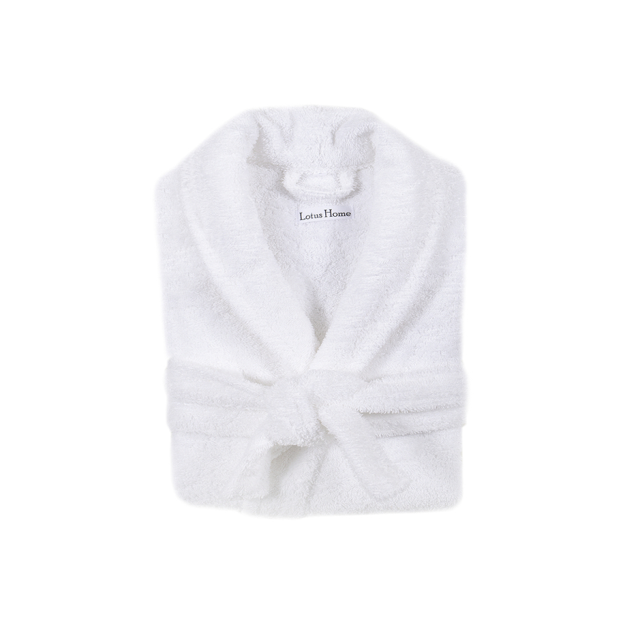 Халат махровый unisex Lotus Home - Basic Soft белый S