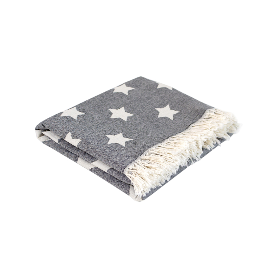 Плед Lotus Home - Star throw черный 130*170