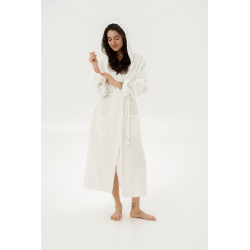 Халат Lotus Home - Rius off white молочный S/M, , 3