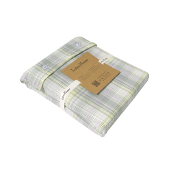 Постельное белье Lotus Home - Checked Madras зеленый семейный, , 7
