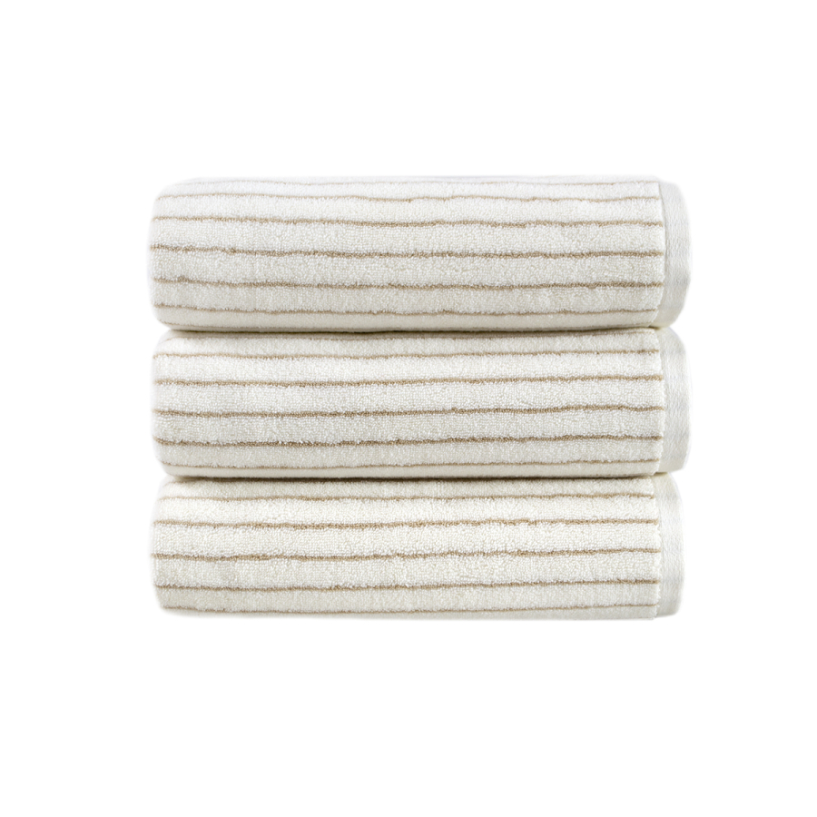 Полотенце Lotus Home Отель Premium - Microcotton Stripe Ecru-Kahve 70*140 550 г/м²