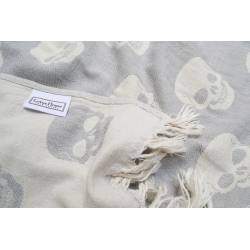 Полотенце Lotus Home Pestemal - Skull 90*160 grey серый, , 5