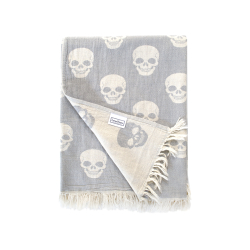 Полотенце Lotus Home Pestemal - Skull 90*160 grey серый, , 6