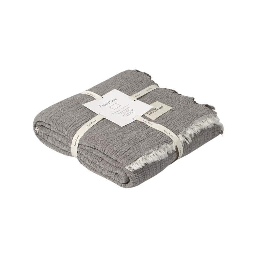Покрывало Lotus Home - Larna muslin anthracite 160*200
