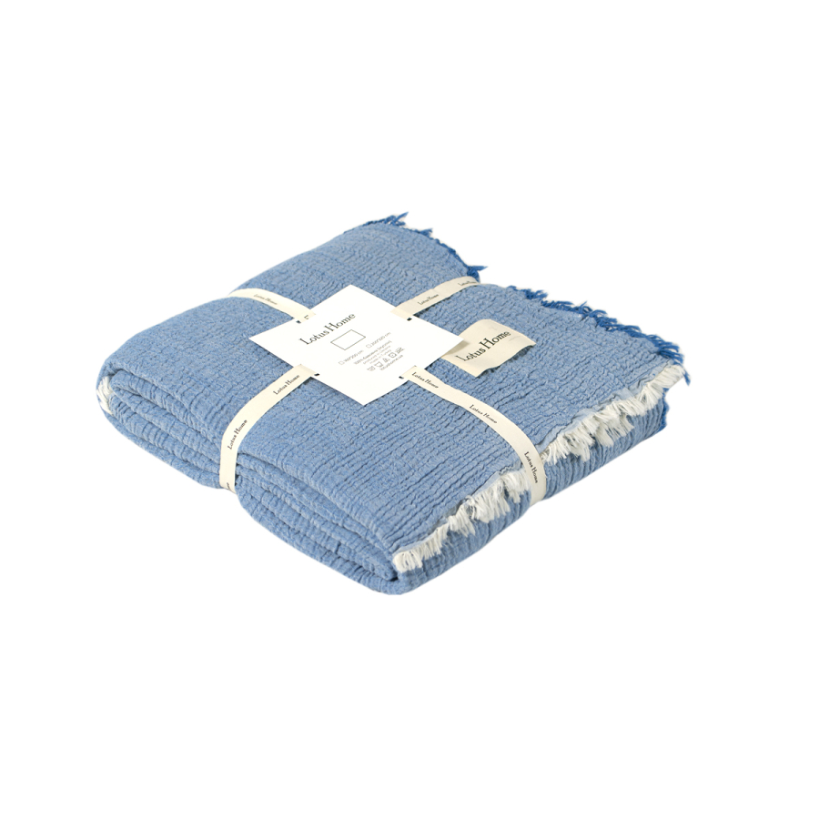 Покрывало Lotus Home - Larna muslin blue 160*200