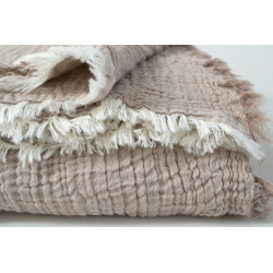 Покрывало Lotus Home - Larna muslin beige 160*200, , 5