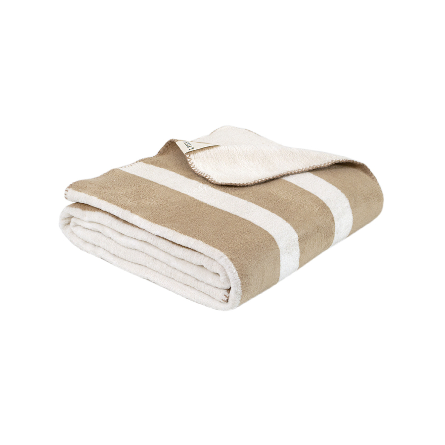 Плед Lotus Home - Infinity Stripe бежевый 200*220