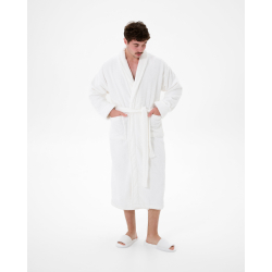 Халат махровый unisex Lotus Home - Basic Soft белый S, , 3
