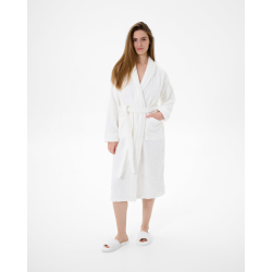 Халат махровый unisex Lotus Home - Basic Soft белый 2XL, , 5