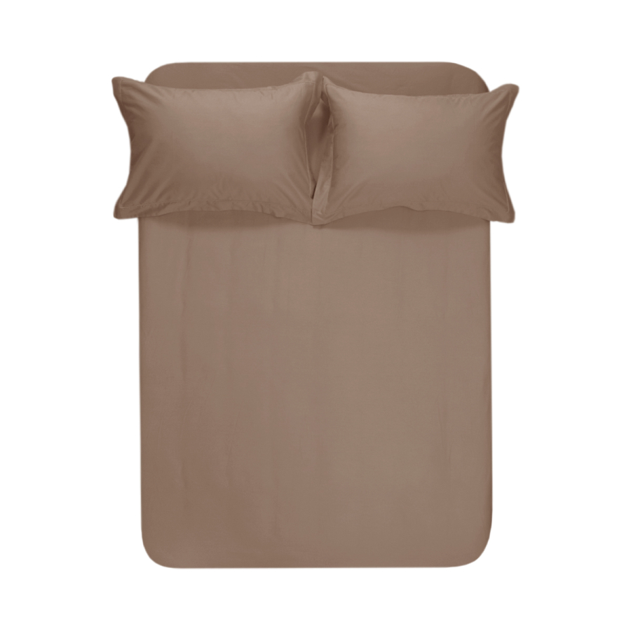 Простынь с наволочками сатин Lotus Home - Dakota Modern кофе 240*260+50*70 (2)