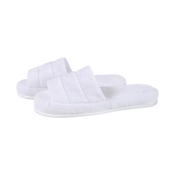 Тапочки велюровые Lotus - White открытый носок, , 4