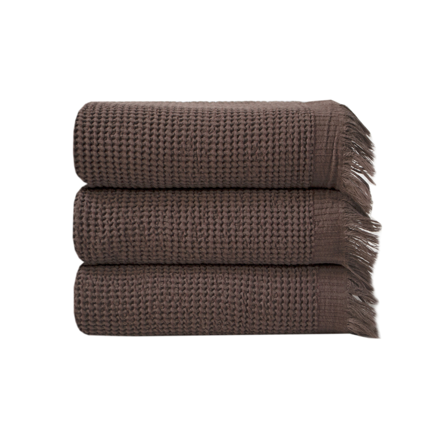 Полотенце Lotus Home - Rius dark brown темно-коричневый 50*100