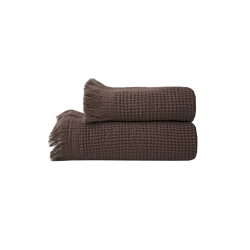 Полотенце Lotus Home - Rius dark brown темно-коричневый 90*170, , 8