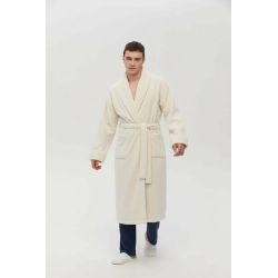 Халат unisex Lotus Home - Bold New Microcotton off white махровый XL, , 3