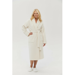 Халат unisex Lotus Home - Bold New Microcotton off white махровый XL, , 4