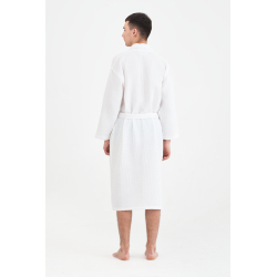 Халат Lotus Home - Waffle white S, , 9