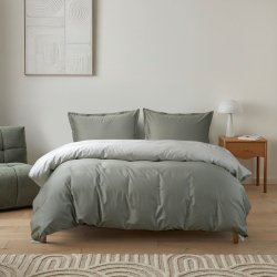 Постельное белье сатин premium 300ТС Lotus Home - Florida оливковый евро, , 3