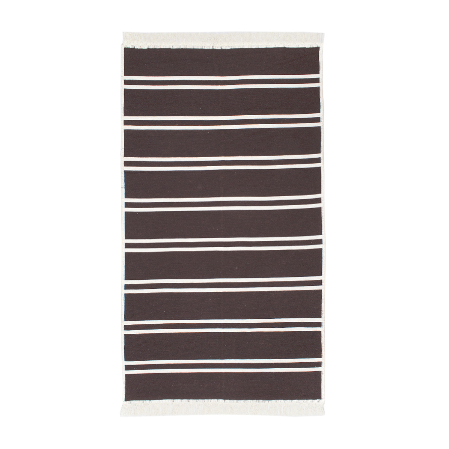 Ковер Lotus Home - Infinity Stripe коричневый двусторонний 80*150