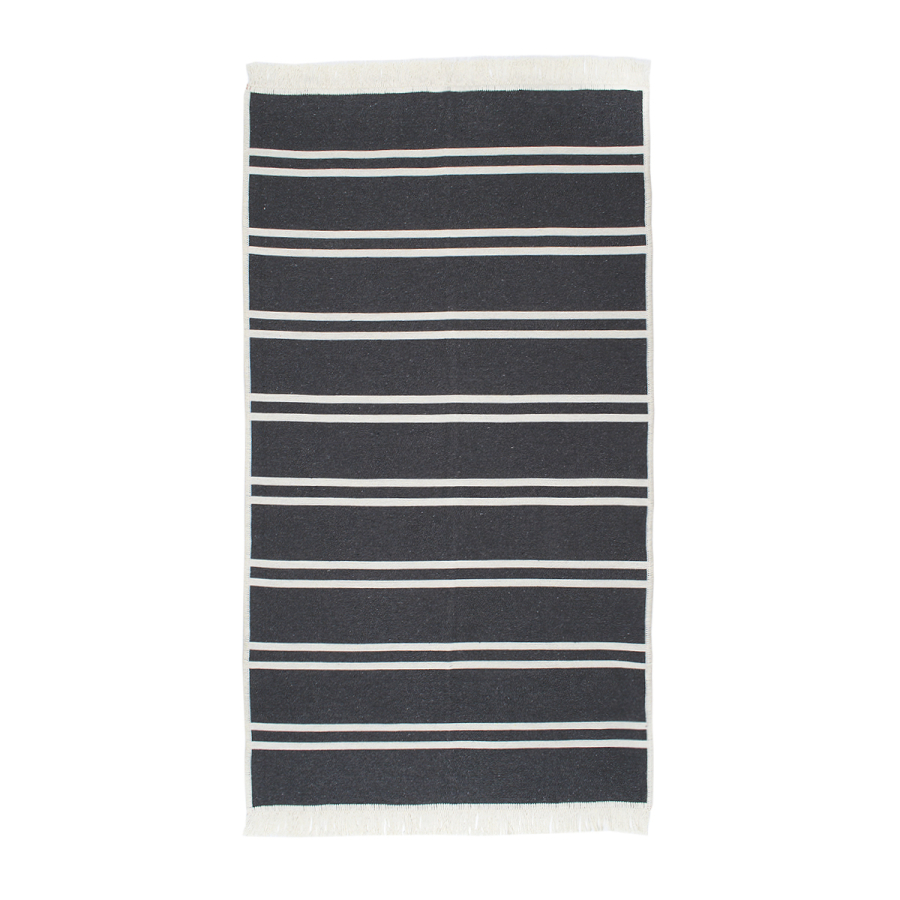 Ковер Lotus Home - Infinity Stripe антрацит двусторонний 80*150