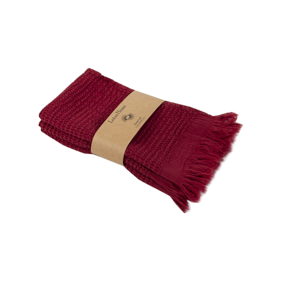 Набор полотенец Lotus Home - Rius red красный 30*50 (3 шт.)