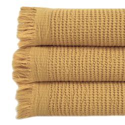 Набор полотенец Lotus Home - Rius mustard горчичный 30*50 (3 шт.), , 3