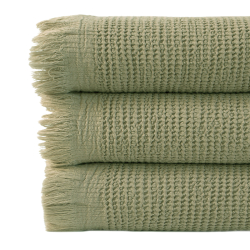 Набор полотенец Lotus Home - Rius olive оливковый 30*50 (3 шт.), , 3