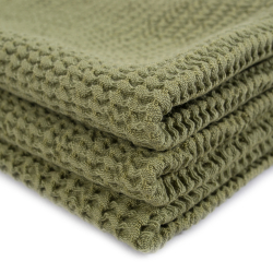 Набор полотенец Lotus Home - Rius olive оливковый 30*50 (3 шт.), , 4
