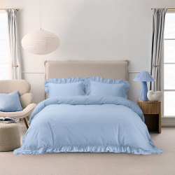 Постельное белье Lotus Home Washed cotton - Kansas fly голубой евро, , 3