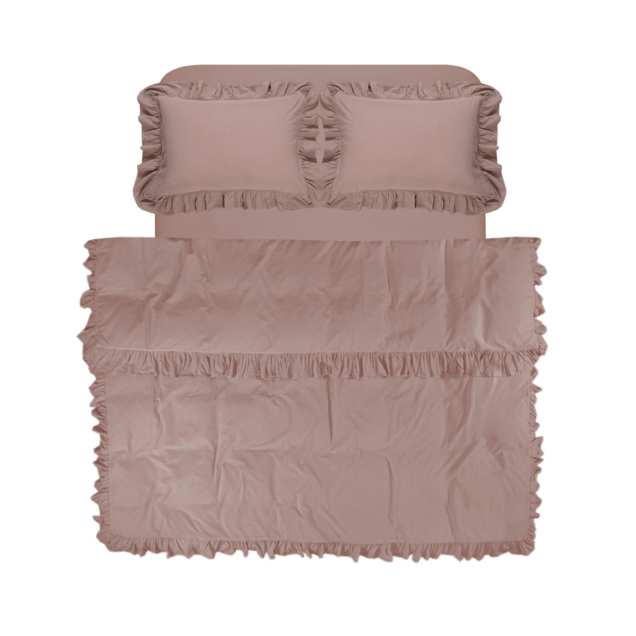 Постельное белье Lotus Home Washed cotton - Kansas fly пудра евро