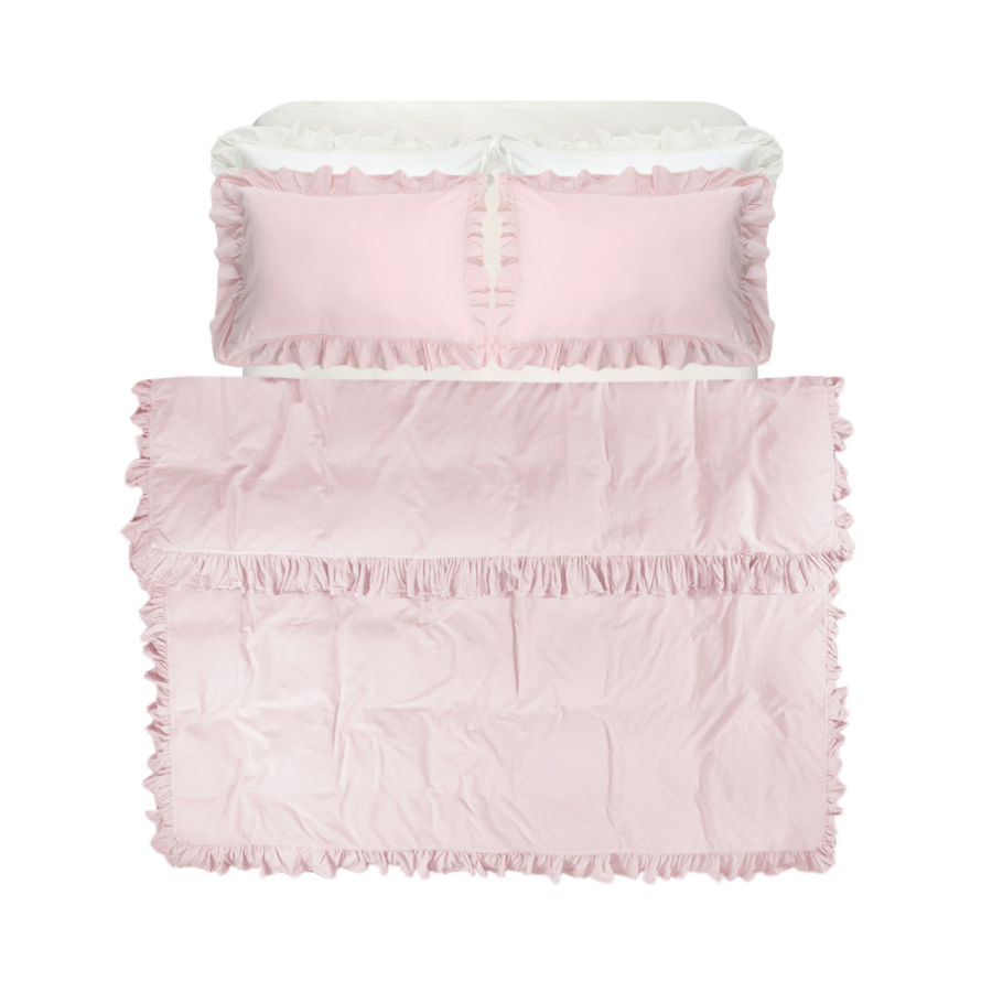 Постельное белье Lotus Home Washed cotton - Kansas fly plus розовый евро