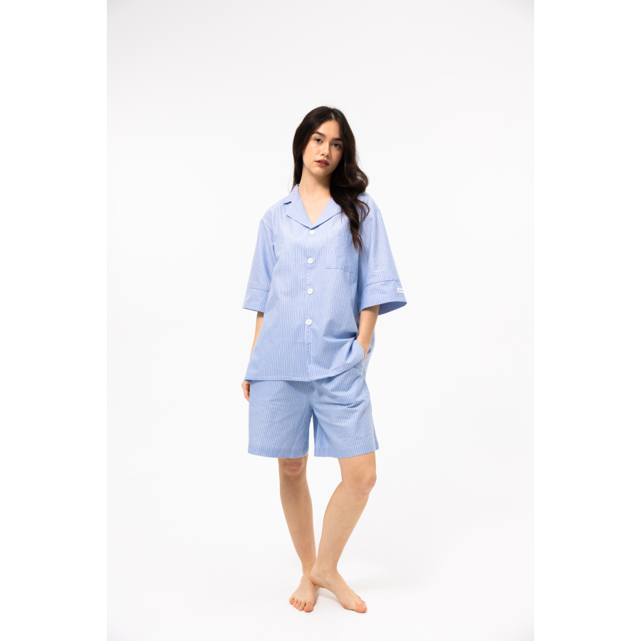 Пижама unisex Lotus Home - City Shorts голубой S