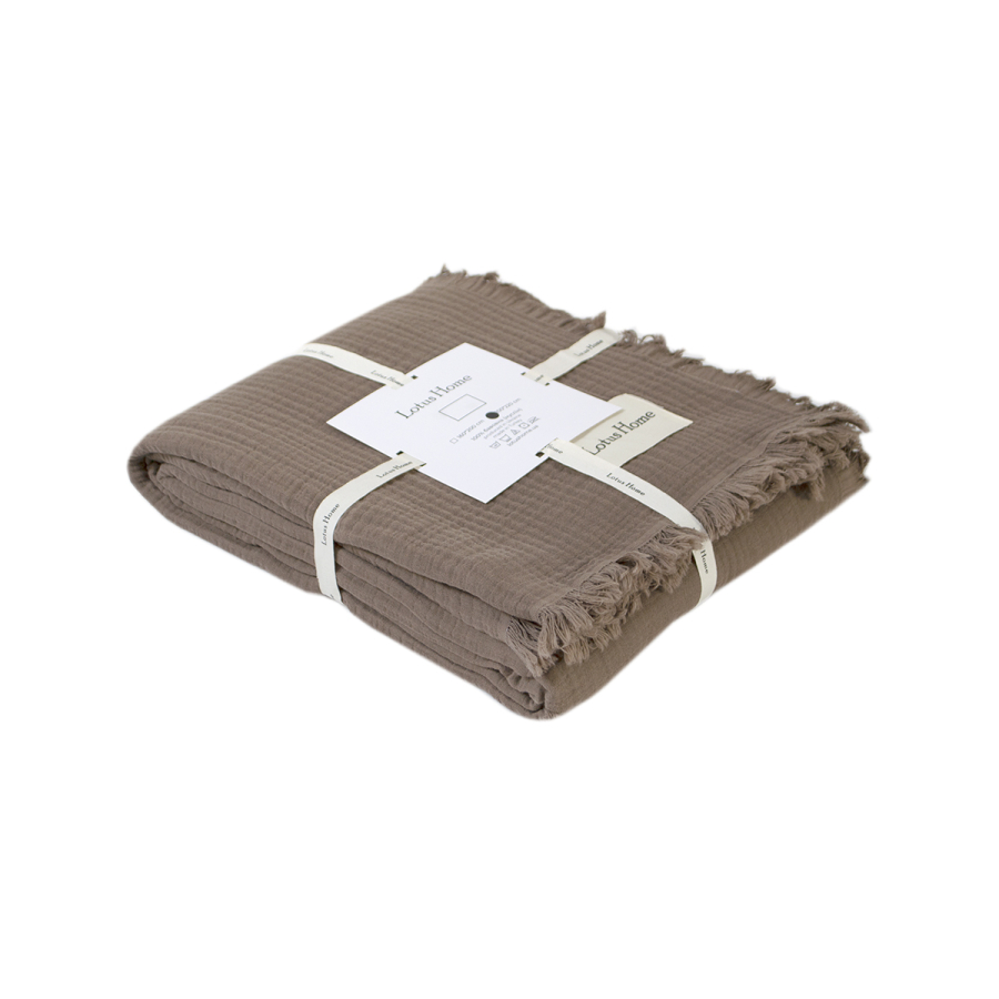 Покрывало Lotus Home - Napa muslin brown 200*220
