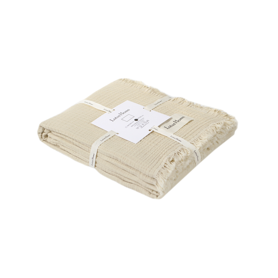 Покрывало Lotus Home - Napa muslin beige 200*220