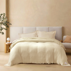 Покрывало Lotus Home - Napa muslin beige 200*220, , 3