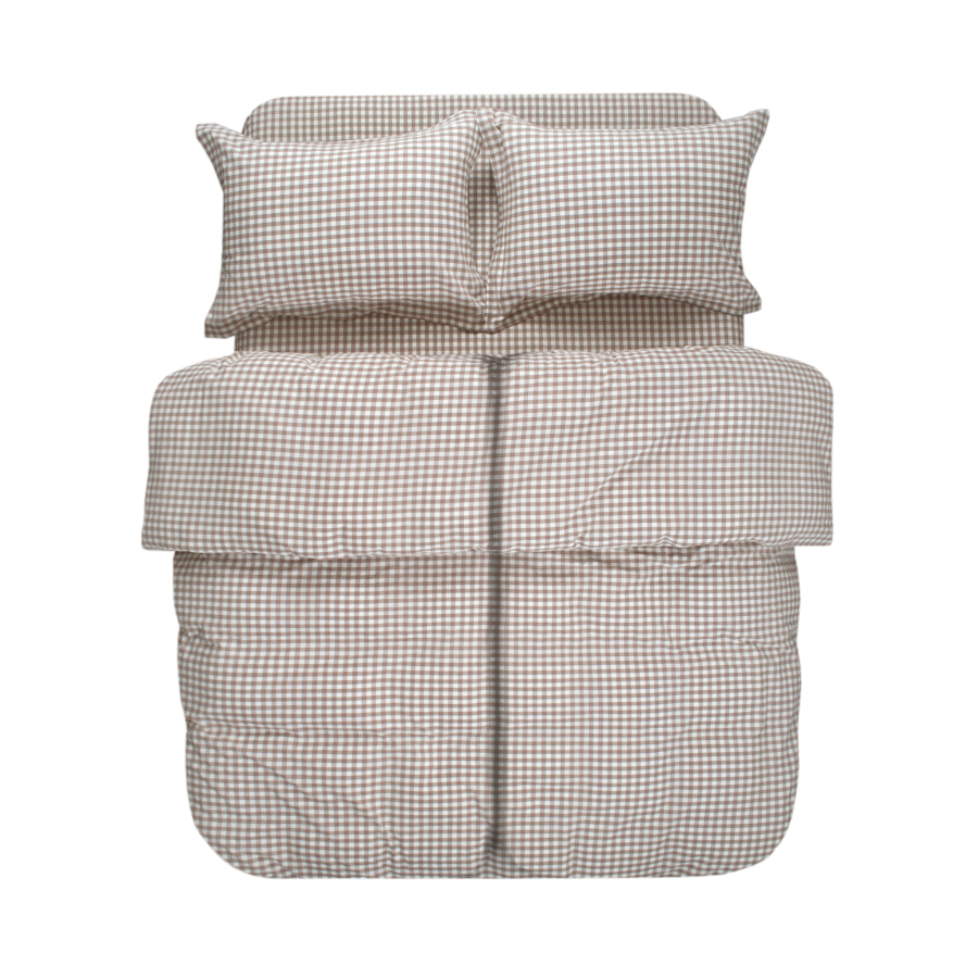 Постельное белье Lotus Home - Checked Gingham кофе семейный
