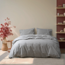 Постельное белье Lotus Home - Premium Percale Stripe антрацит семейный, , 3
