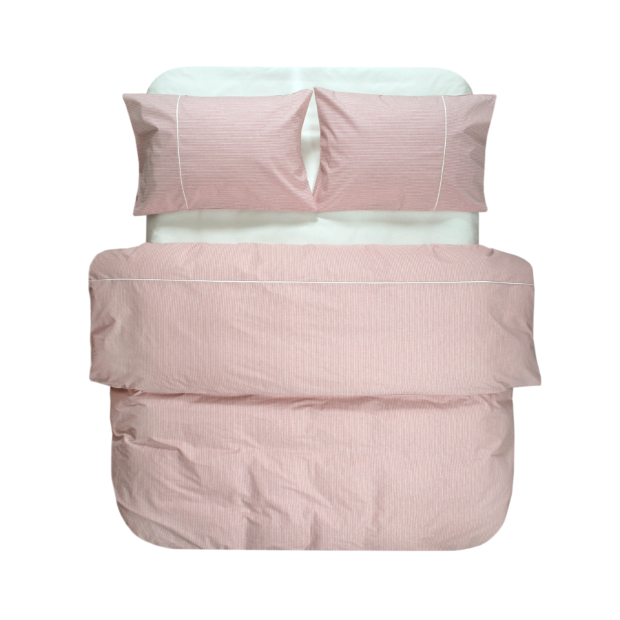 Постельное белье Lotus Home - Premium Percale Stripe розовый семейный