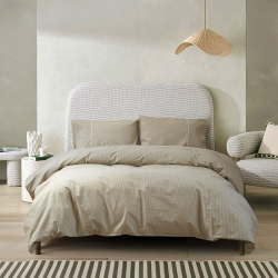 Постельное белье Lotus Home - Premium Percale Stripe хаки евро, , 3