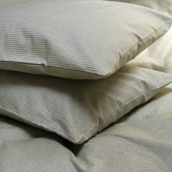 Постельное белье Lotus Home - Premium Percale Stripe хаки евро, , 5