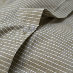 Постельное белье Lotus Home - Premium Percale Stripe хаки евро, , 6