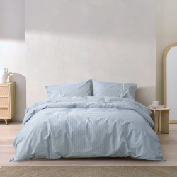 Постельное белье Lotus Home - Premium Percale Stripe голубой евро, , 3