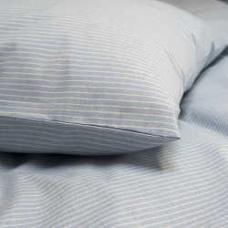 Постельное белье Lotus Home - Premium Percale Stripe голубой евро, , 4