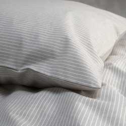Постельное белье Lotus Home - Premium Percale Stripe серый семейный, , 3