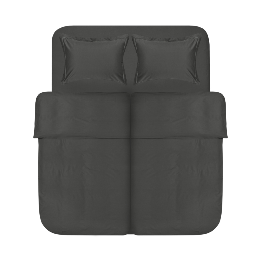 Постельное белье сатин Lotus Home - Dakota Modern антрацит семейный